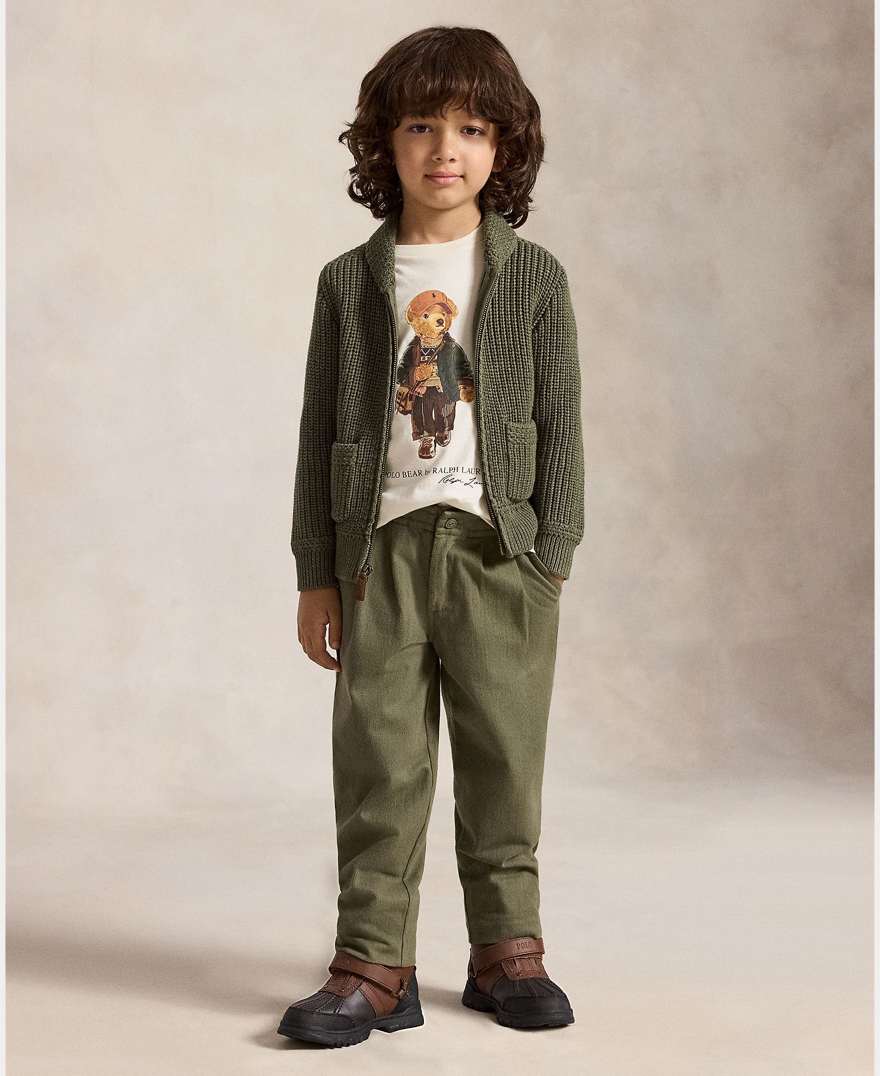 T-shirt Unissexo de Algodão com Polo Bear Creme-2