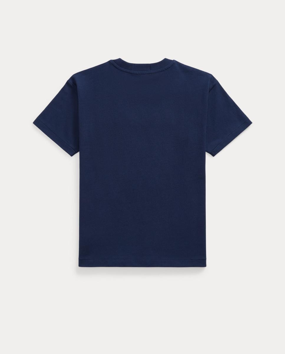 T-shirt Unissexo Oversized com Logótipo Universitário Polo Ralph Lauren Azul-marinho-2