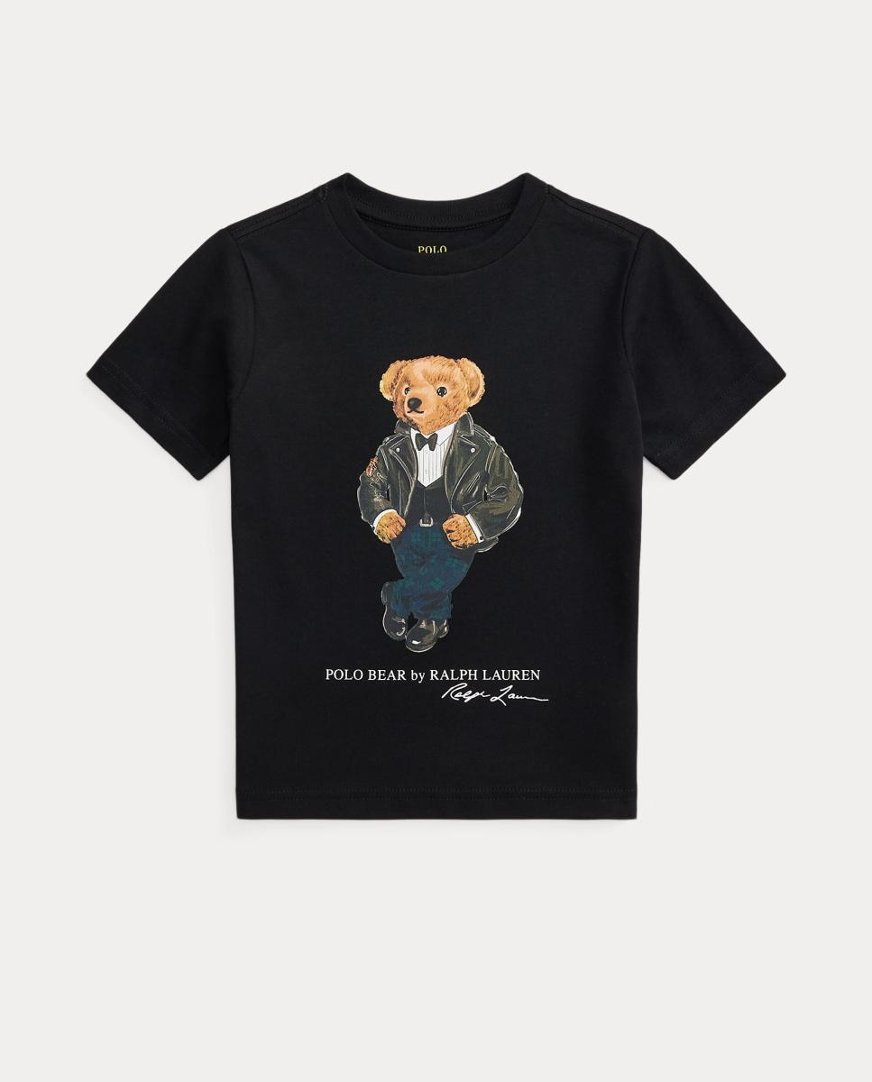 Camiseta unisex de algodón con Polo Bear - Polo Ralph Lauren - Negro Negro-1