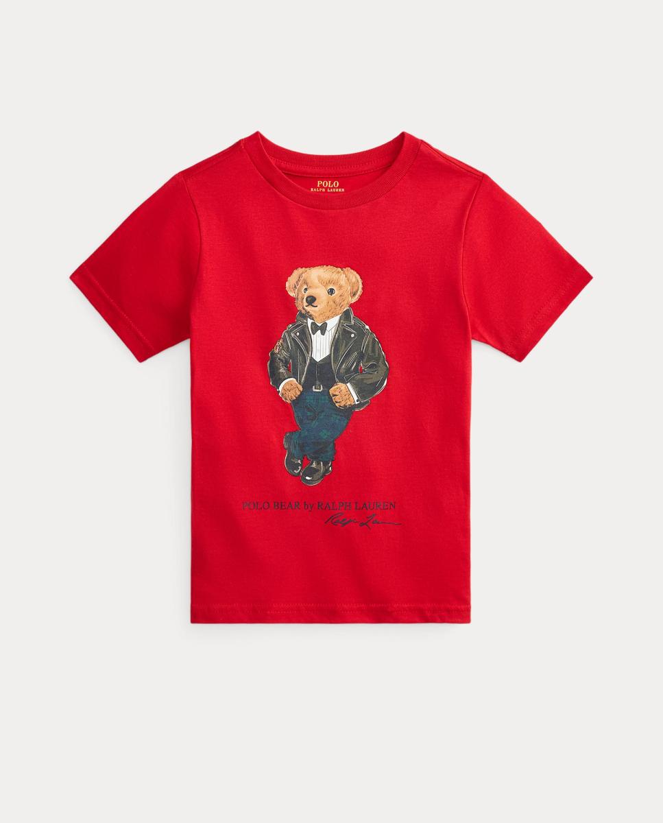Camiseta unisex de algodón con Polo Bear - Polo Ralph Lauren - Rojo Rojo-1