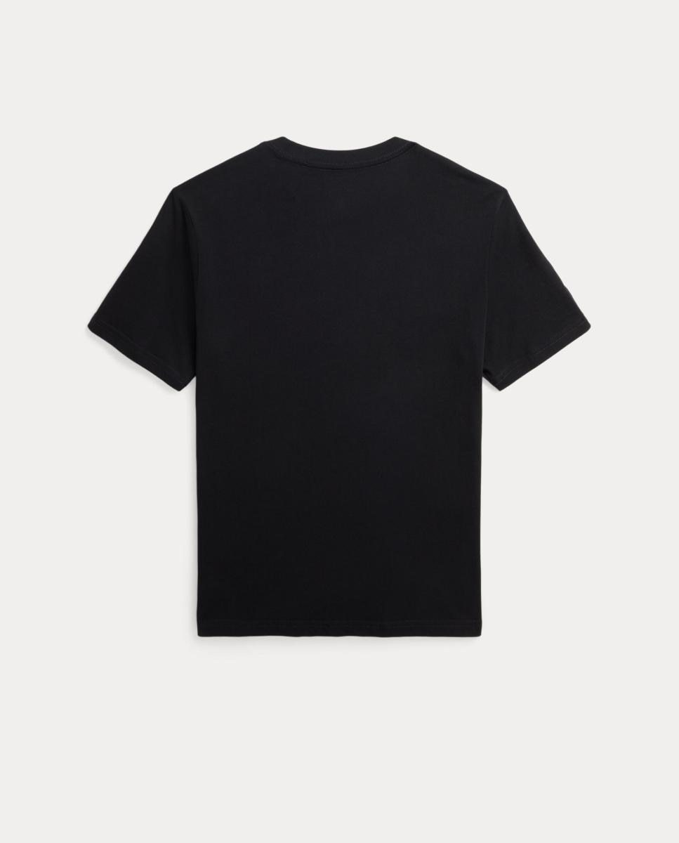 T-shirt de Malha de Algodão com Big Pony Preto-5