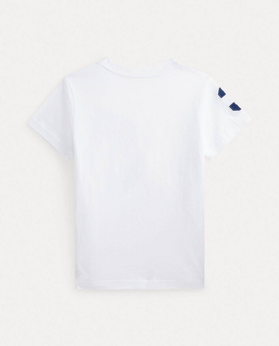 T-shirt de Algodão com Big Pony Branco-2