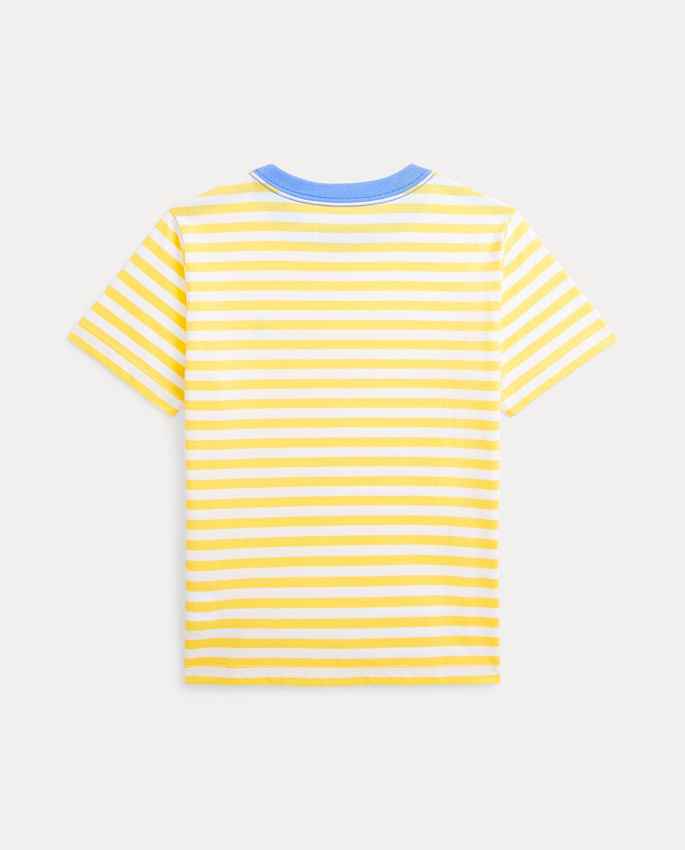 T-shirt Unissexo em Algodão com Cavalo Bordado Amarelo-2