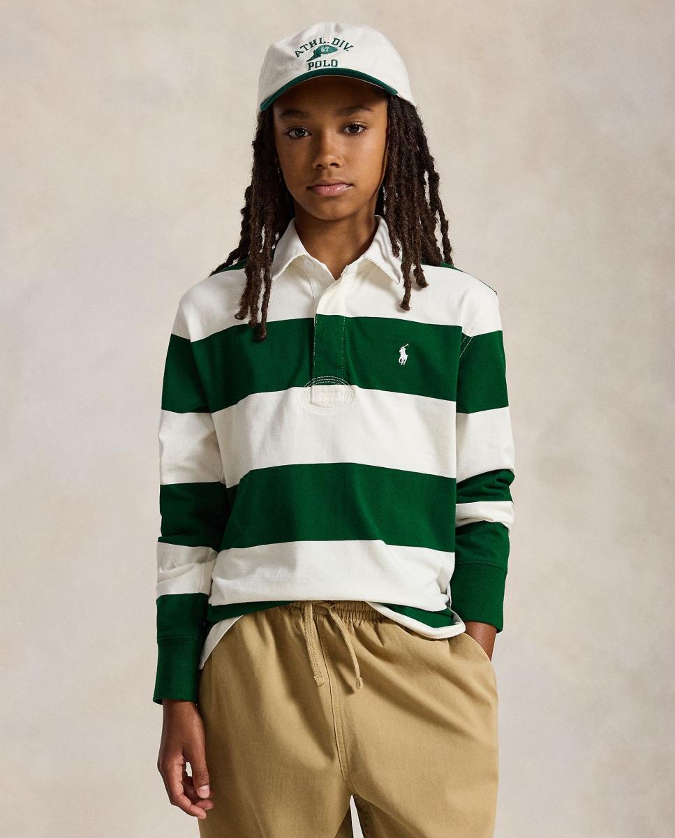 Polo de Rugby de Algodão Multicolor-2