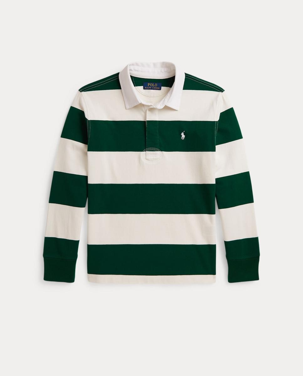 Polo de Rugby de Algodão Multicolor-4