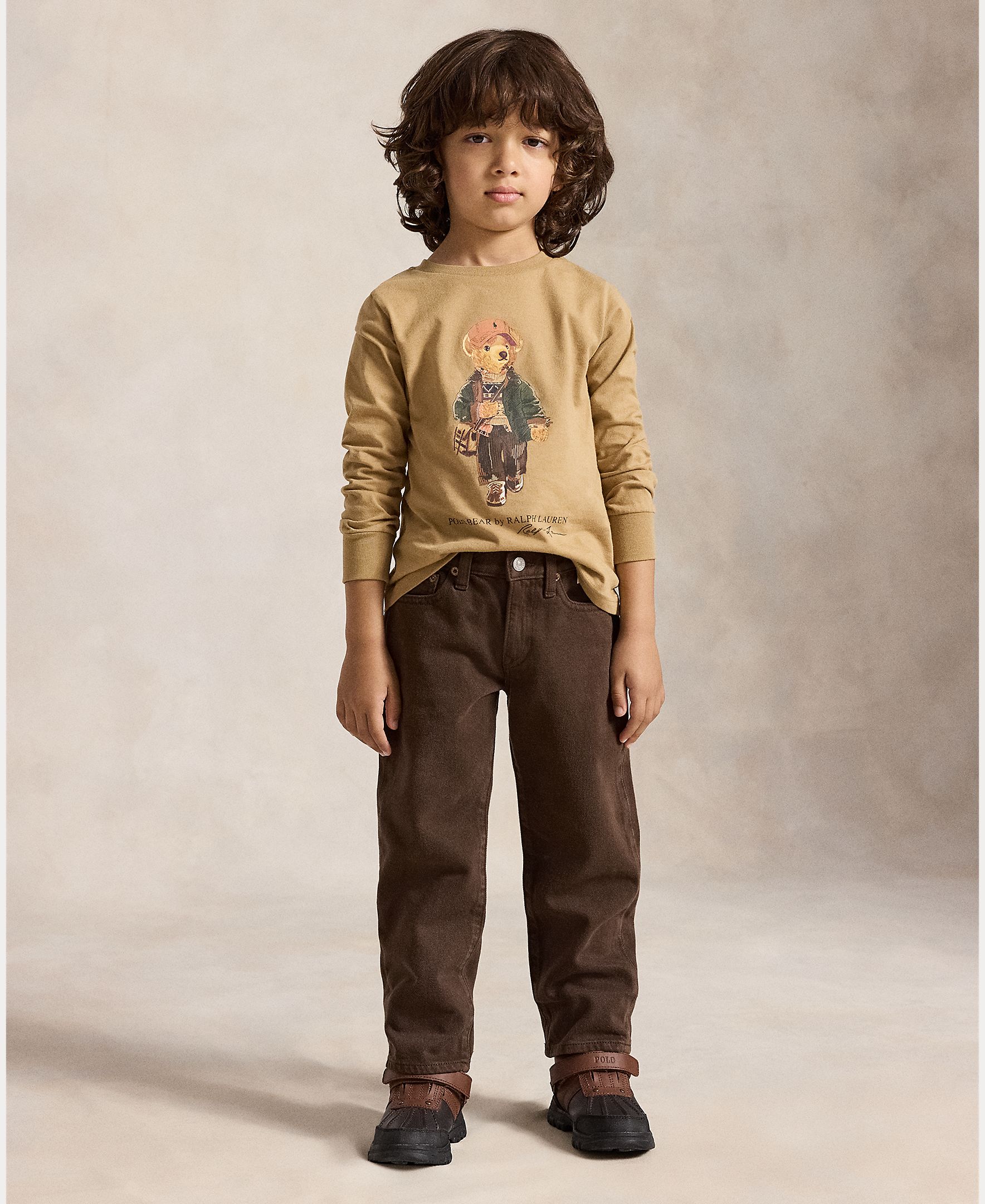 T-shirt Unissexo de Algodão com Polo Bear Camel-2