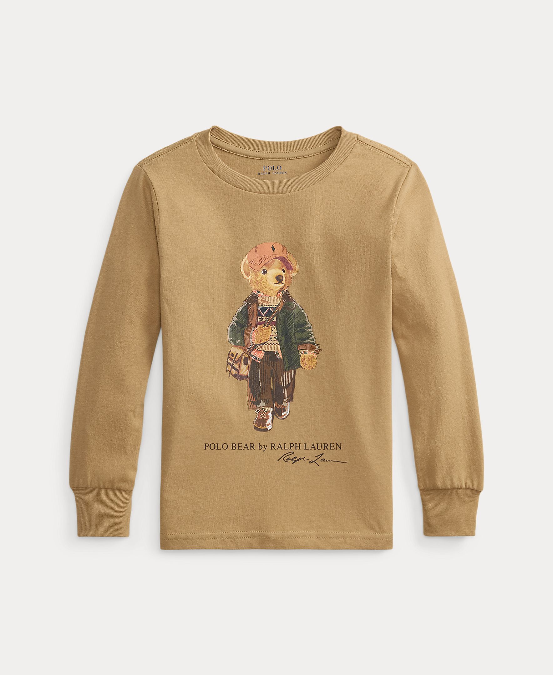 T-shirt Unissexo de Algodão com Polo Bear Camel-4