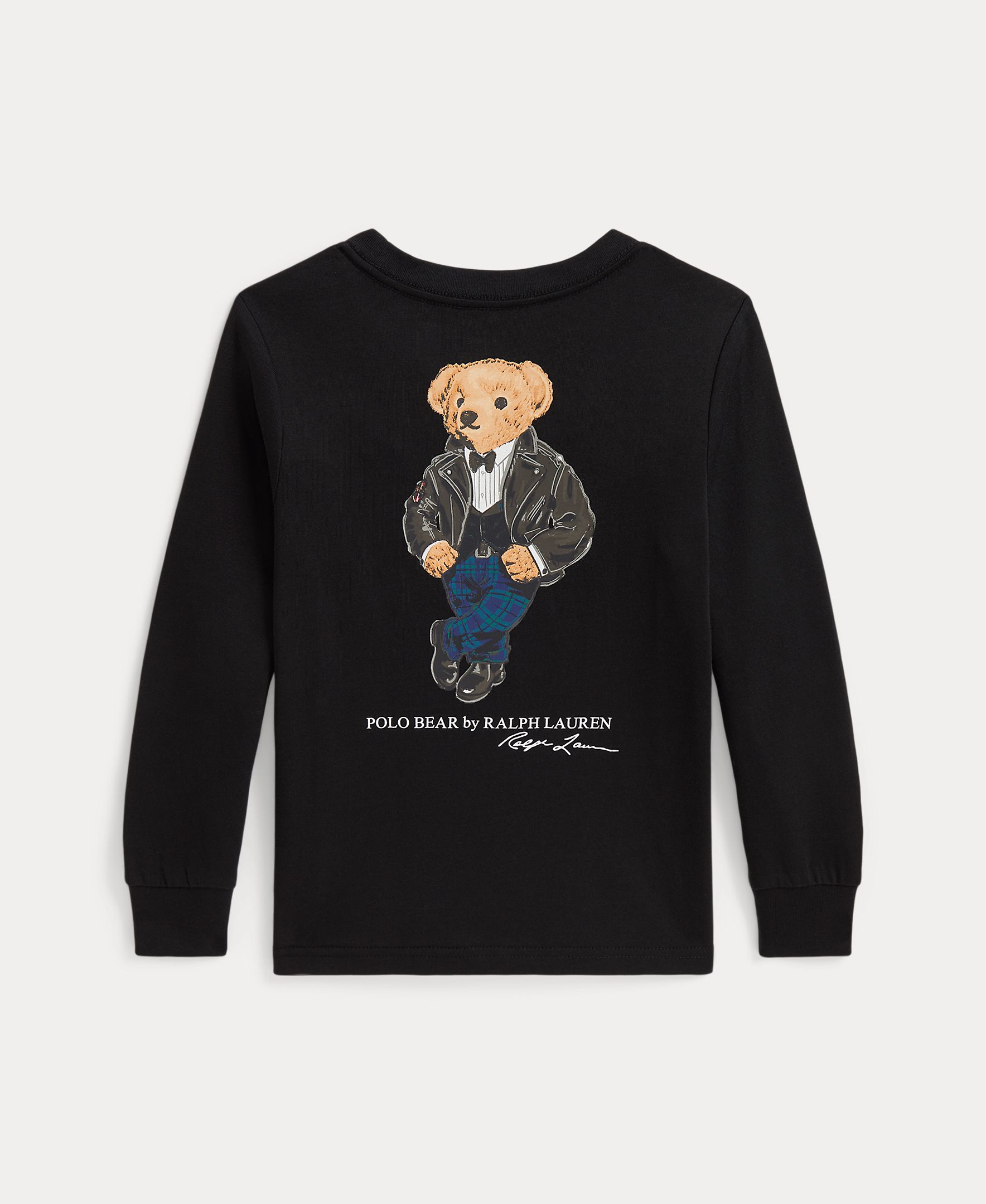 T-shirt com Polo Bear e em Algodão Preto-2