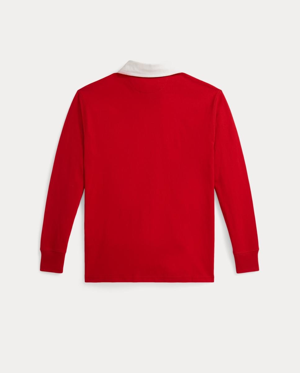 Polo de Rugby com Cavalo Triplo Vermelho-2
