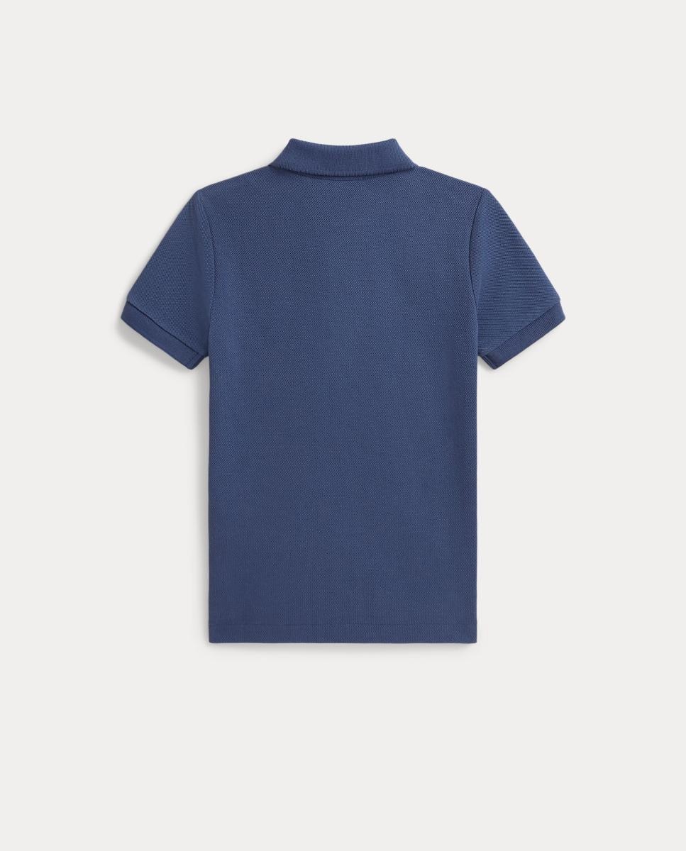 Polo Piqué de Algodão com Polo Bear Azul-índigo-2