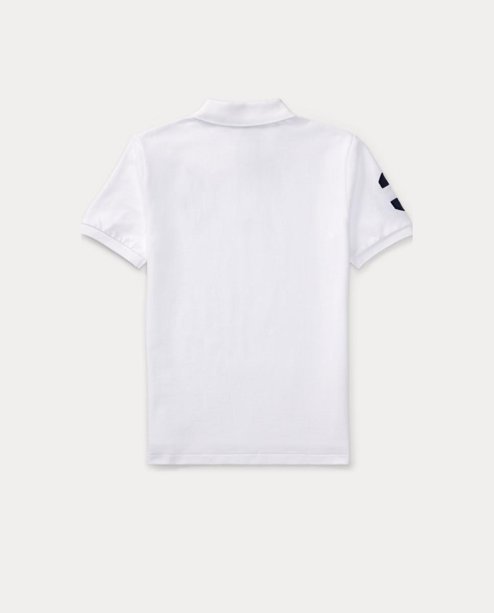 Polo Piqué de Algodão com Big Pony Branco-6