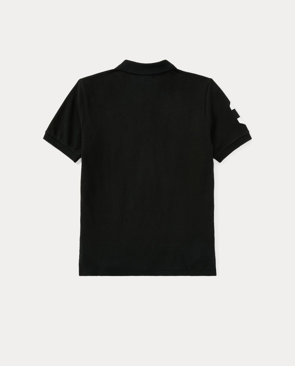 Polo Piqué de Algodão com Big Pony Preto-5