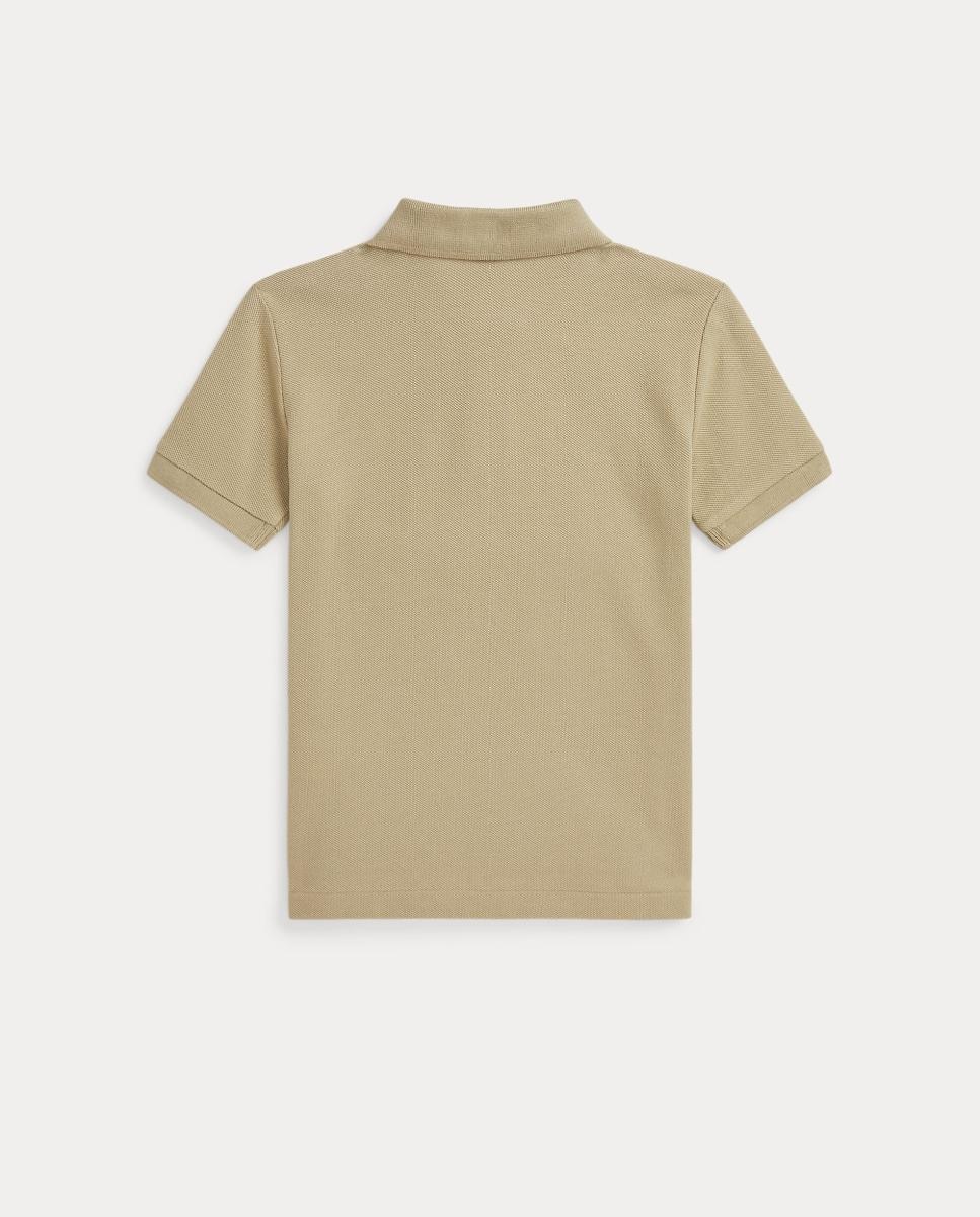 Polo Piqué de Algodão com Cavalo Bordado Bege-2