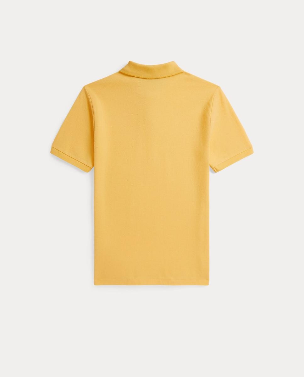 Polo Piqué de Algodão com Cavalo Bordado Amarelo-2