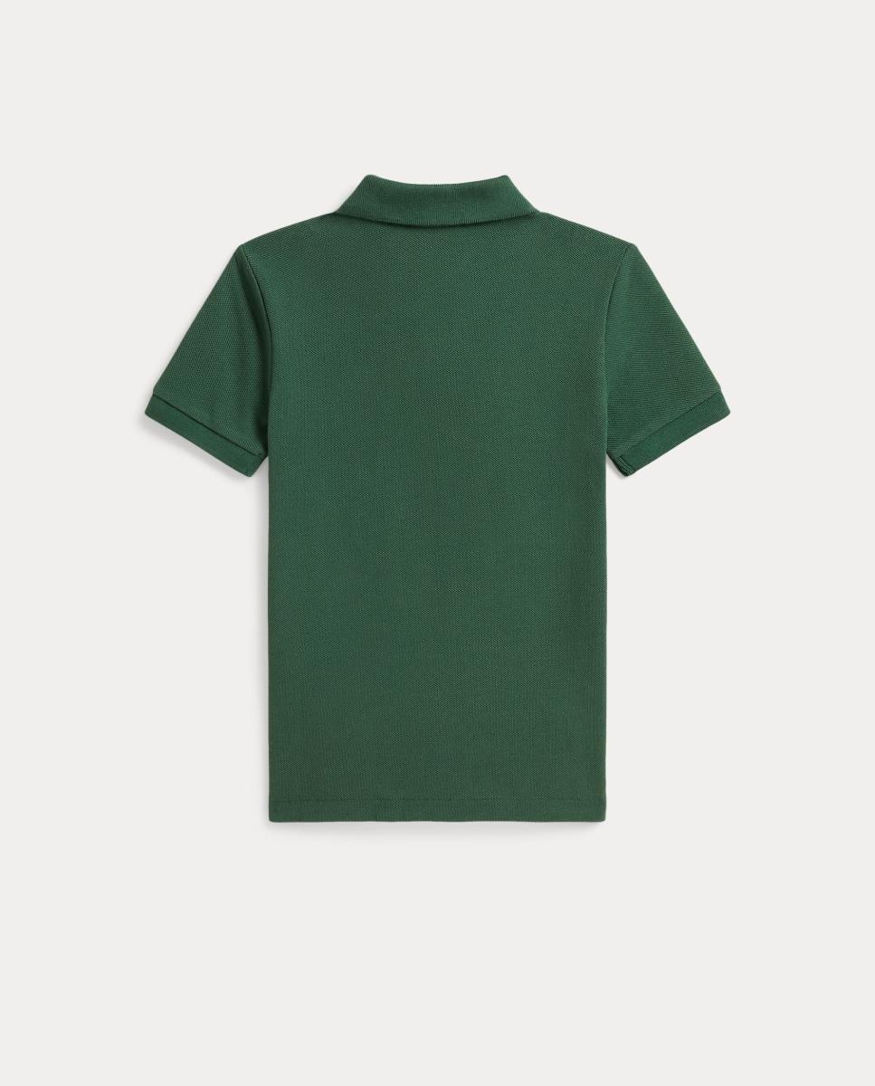 Polo Piqué de Algodão com Cavalo Bordado Verde-2