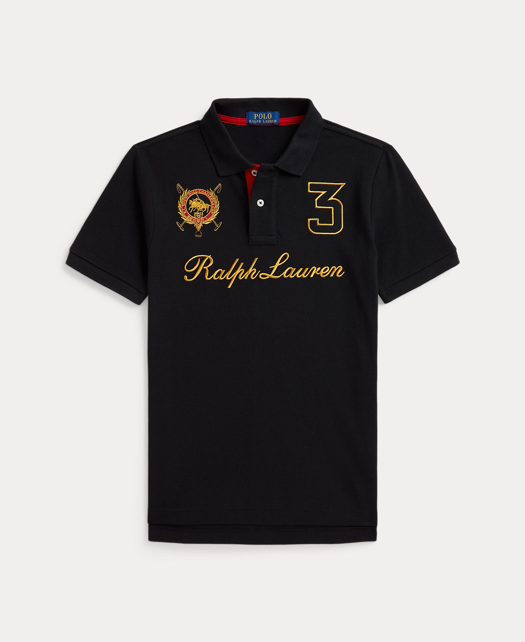 Imagen 1 de Polo de niño de algodón con escudo y logotipo - Polo Ralph Lauren - Negro Negro