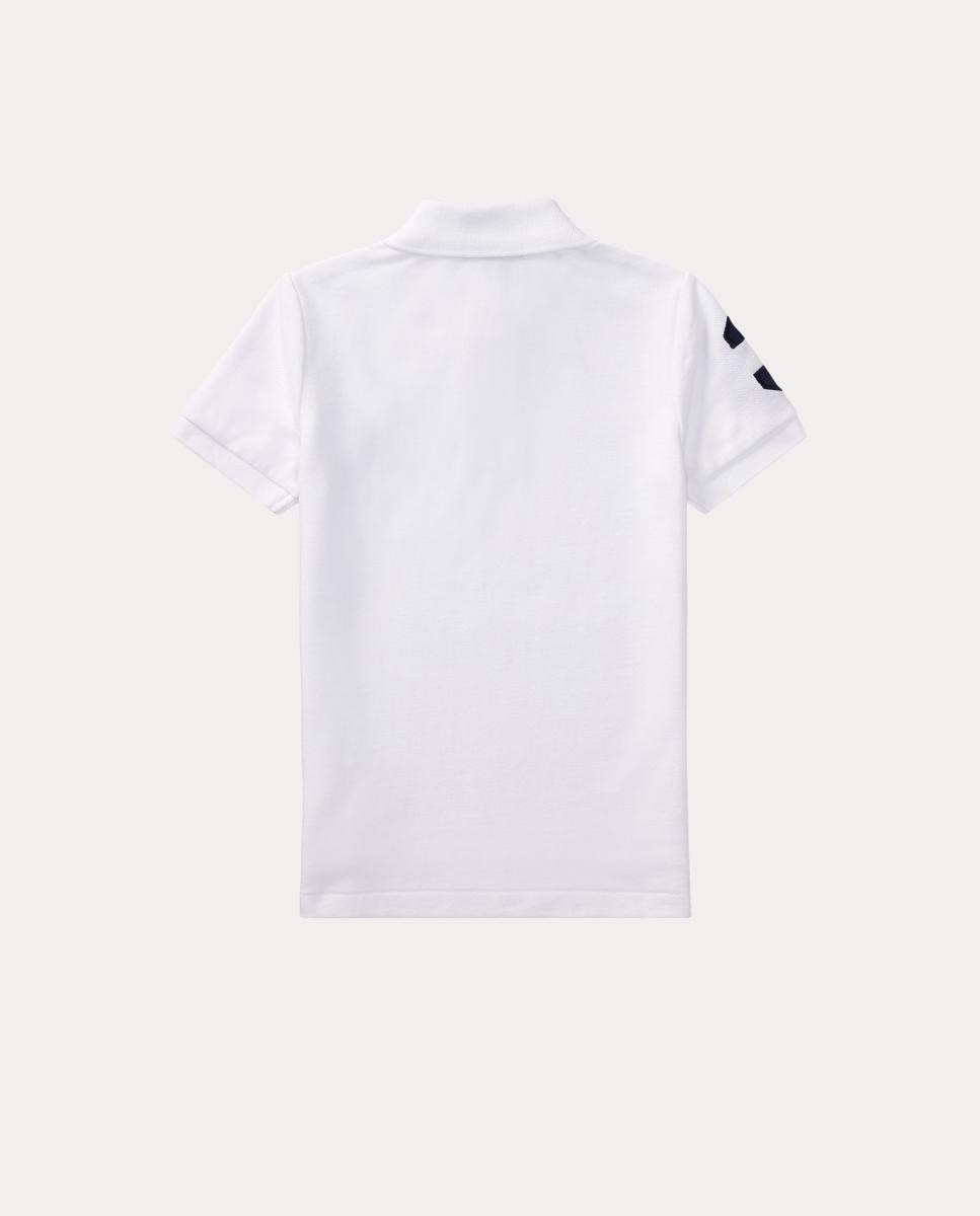 Polo Piqué de Algodão com Big Pony Branco-5