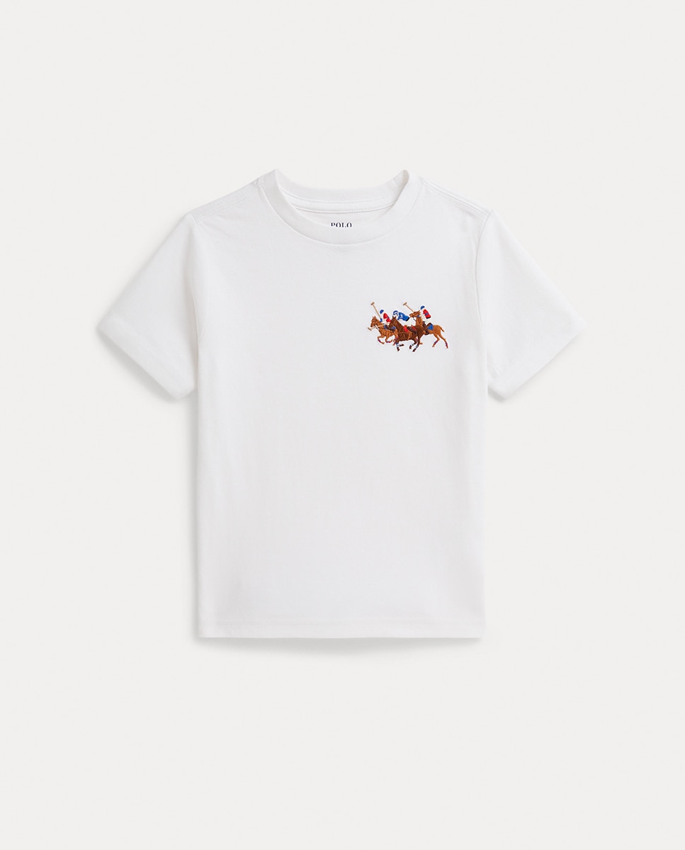 Imagem 0 de T-shirt de Algodão com Cavalo Triplo