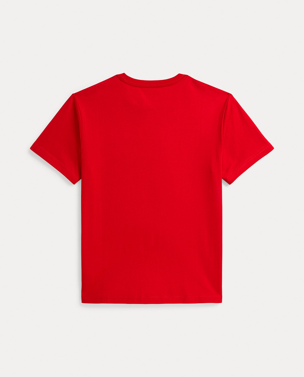T-shirt de Algodão com Cavalo Triplo Vermelho-2