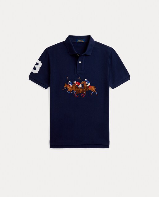 Imagem 0 de Polo de Algodão com Cavalo Triplo
