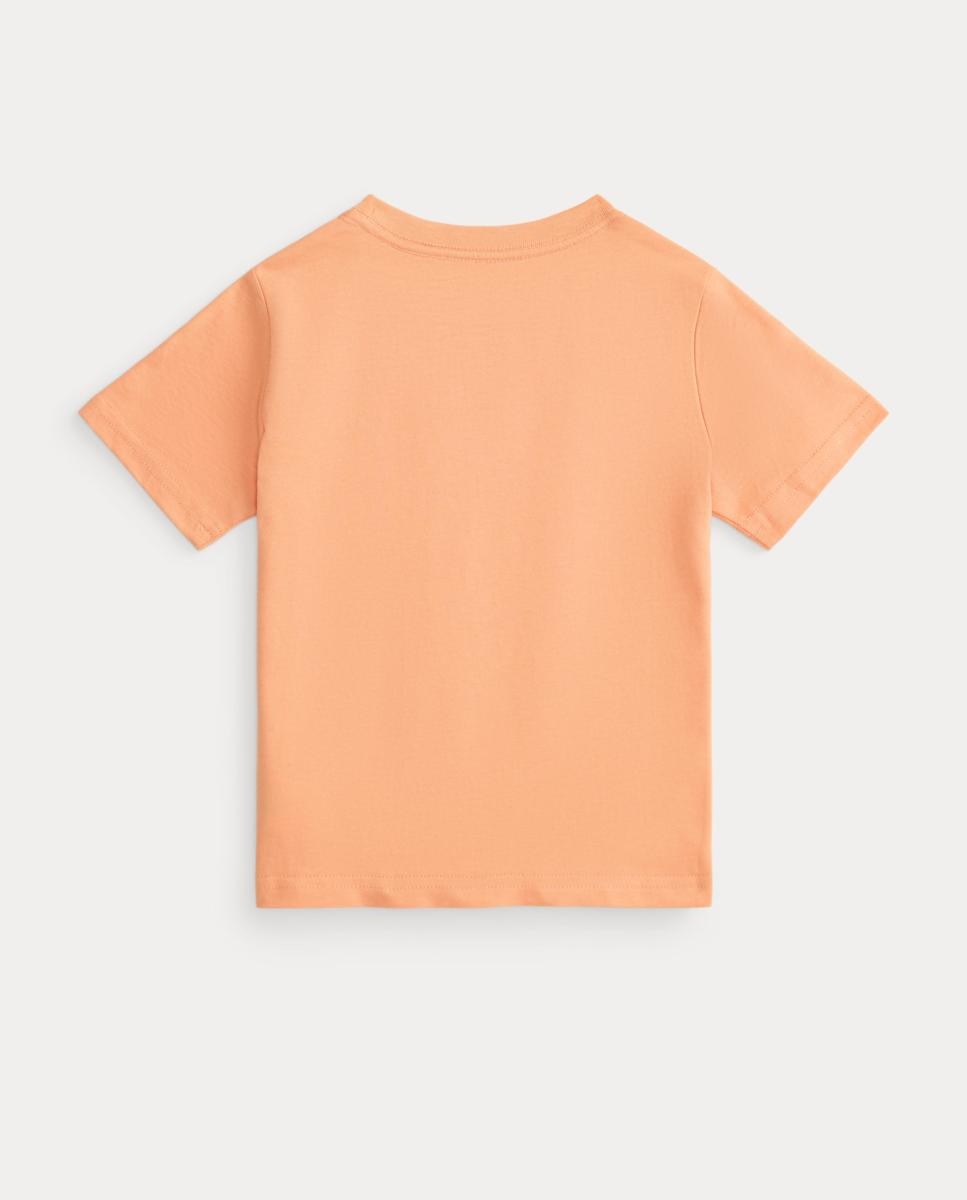 Camisola de Malha Jersey de Algodão Laranja-2