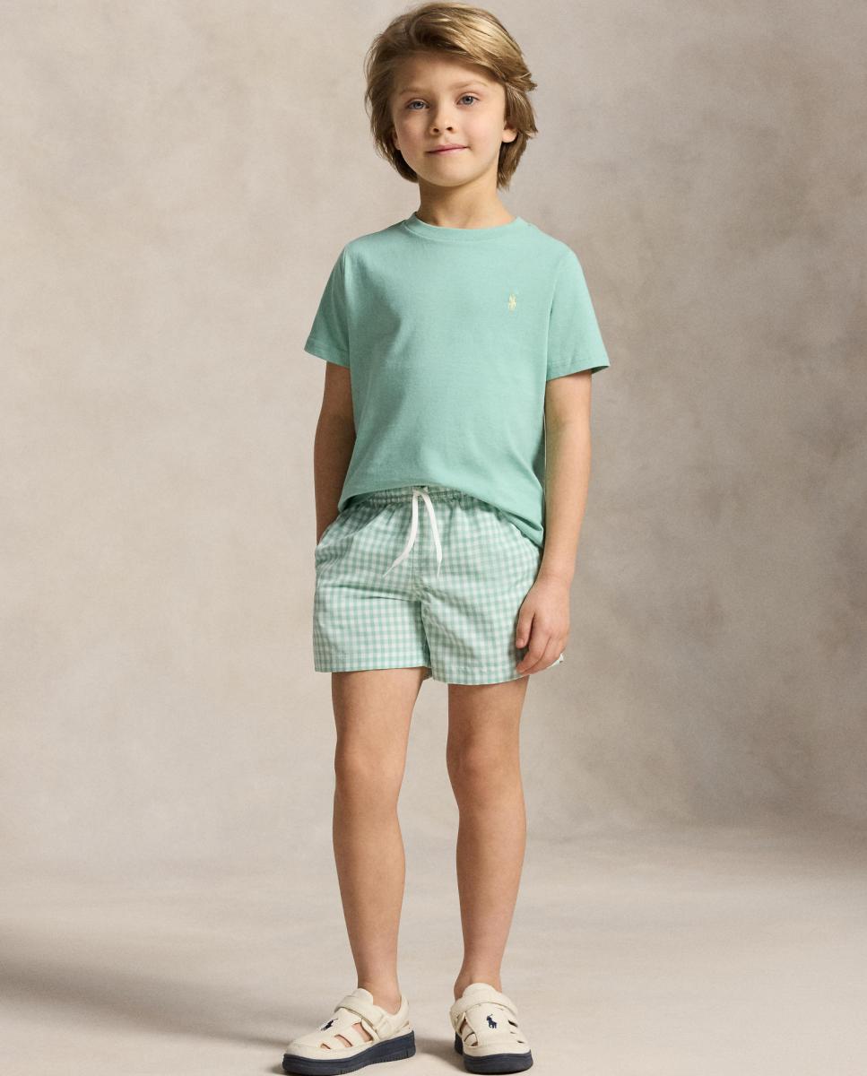 Camisola de Malha Jersey de Algodão Verde Água-2