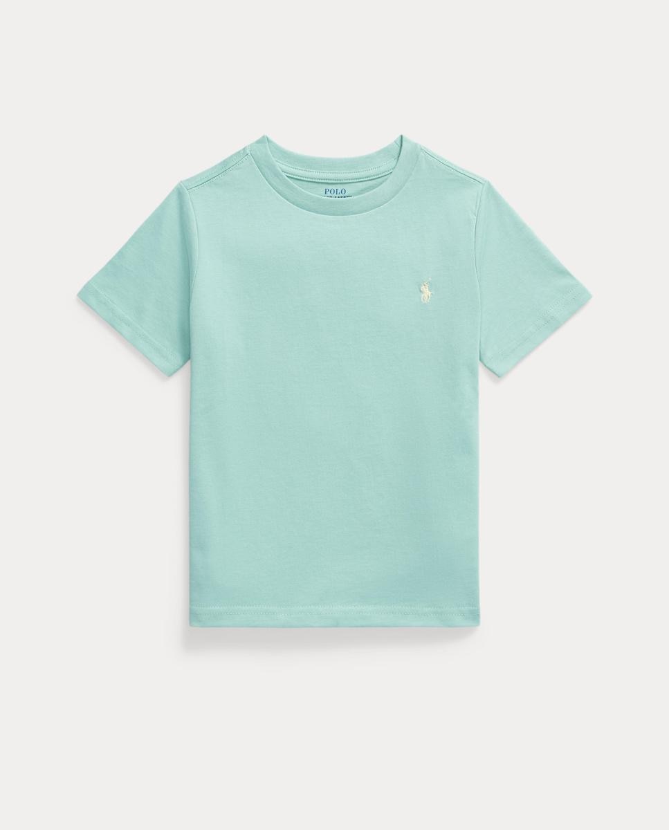 Camisola de Malha Jersey de Algodão Verde Água-4
