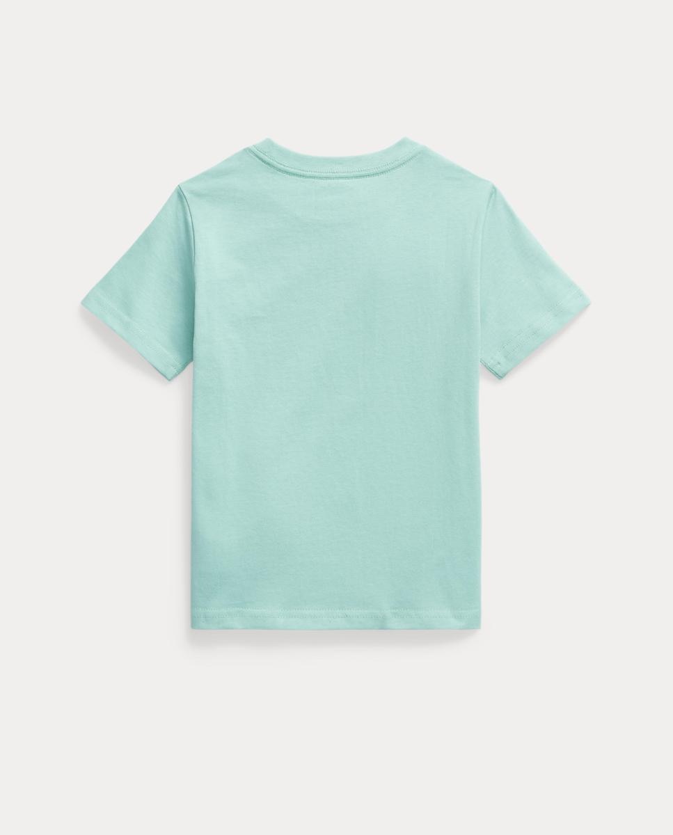 Camisola de Malha Jersey de Algodão Verde Água-5
