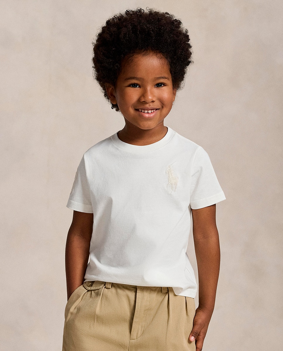 Imagem 0 de T-shirt Unissexo com Big Pony de Malha de Algodão