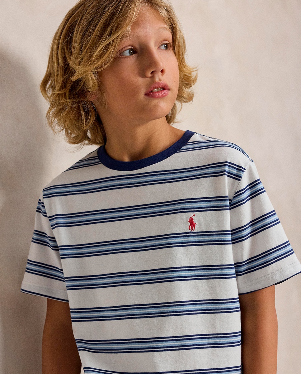 Camisola de Malha Jersey às Riscas Polo Ralph Lauren Azul/Branco-2