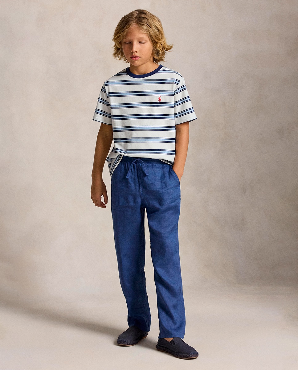 Camisola de Malha Jersey às Riscas Polo Ralph Lauren Azul/Branco-3