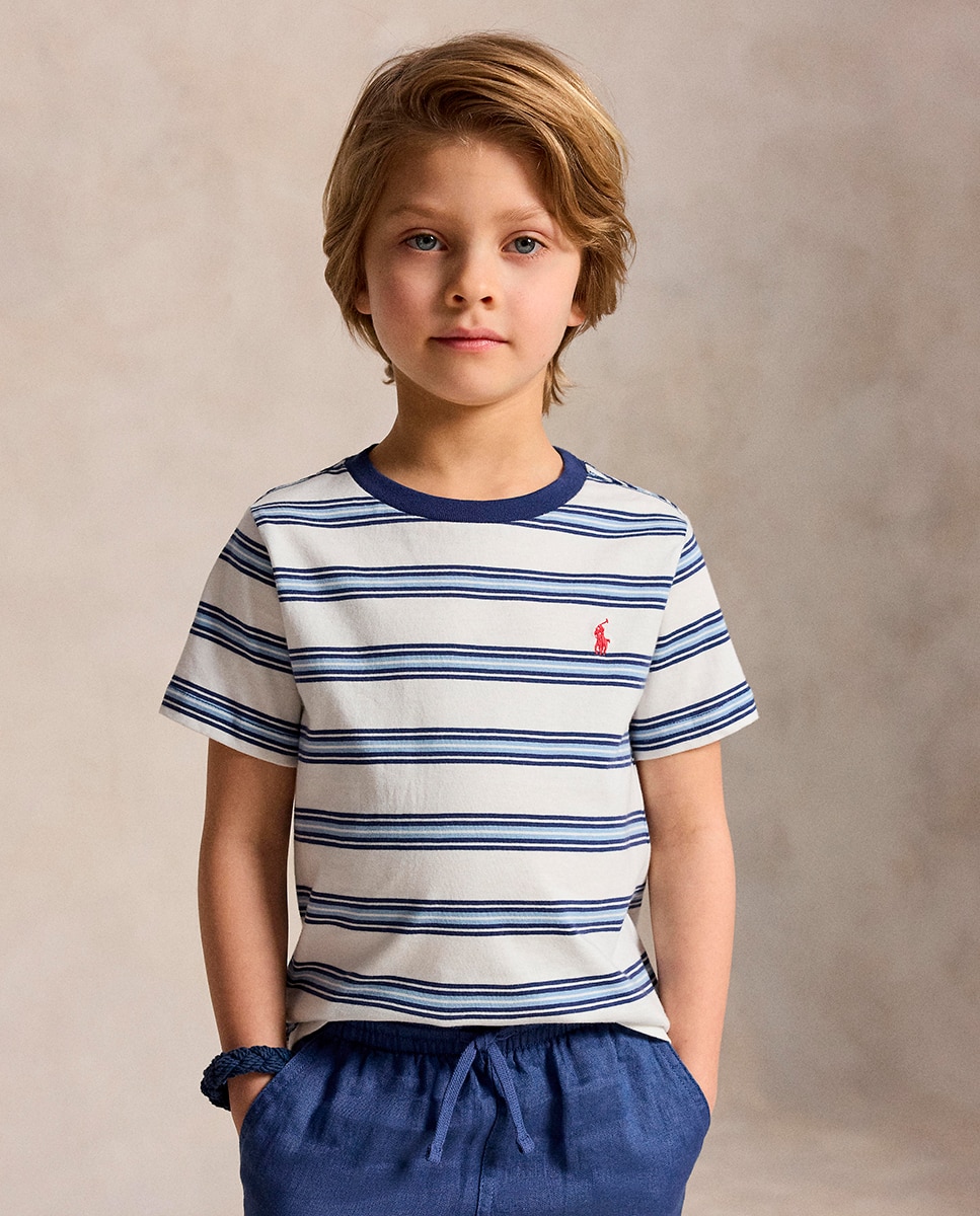Camisola de Malha Jersey às Riscas Polo Ralph Lauren Azul/Branco-4
