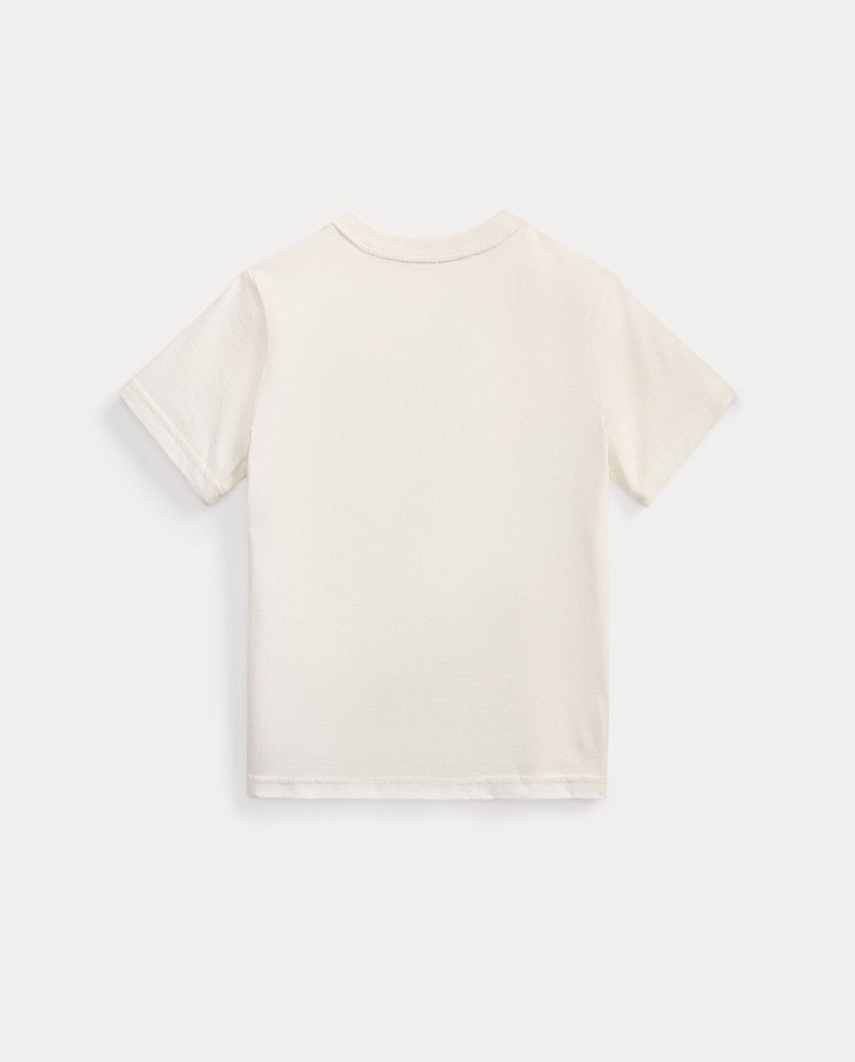 T-shirt com Polo Bear e em Algodão Branco-2