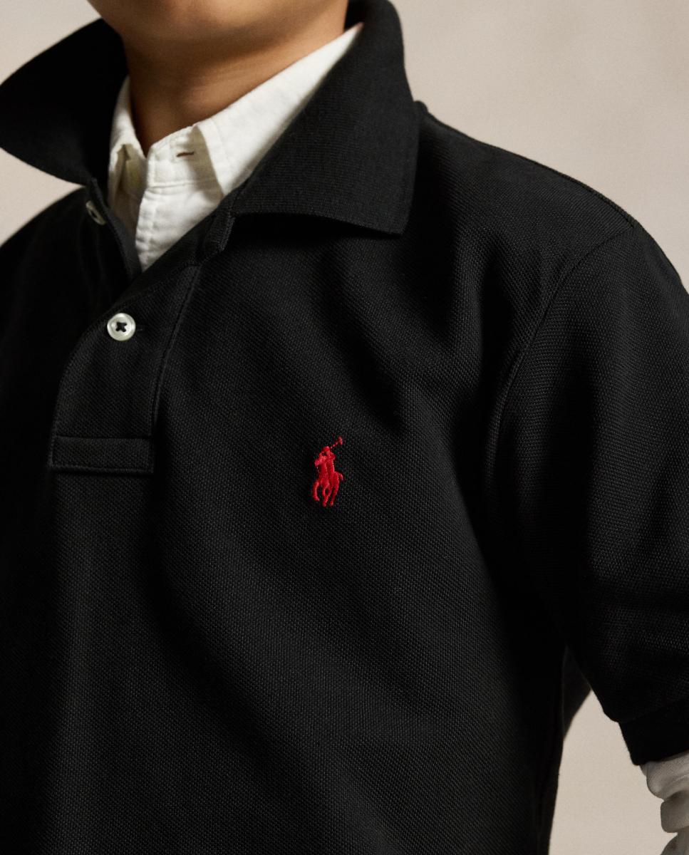 Polo de niño de piqué de algodón - Polo Ralph Lauren - Negro Negro-3