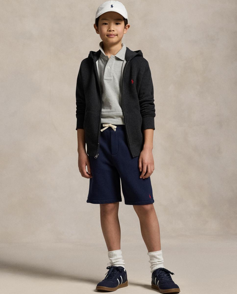 Polo de niño de piqué de algodón - Polo Ralph Lauren - Gris Gris-2