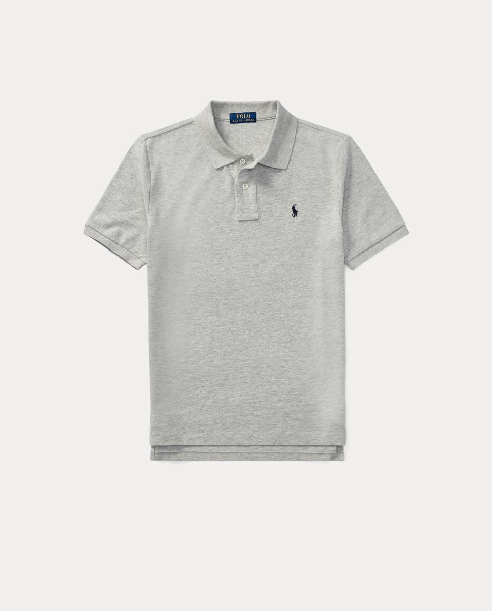 Polo de niño de piqué de algodón - Polo Ralph Lauren - Gris Gris-4
