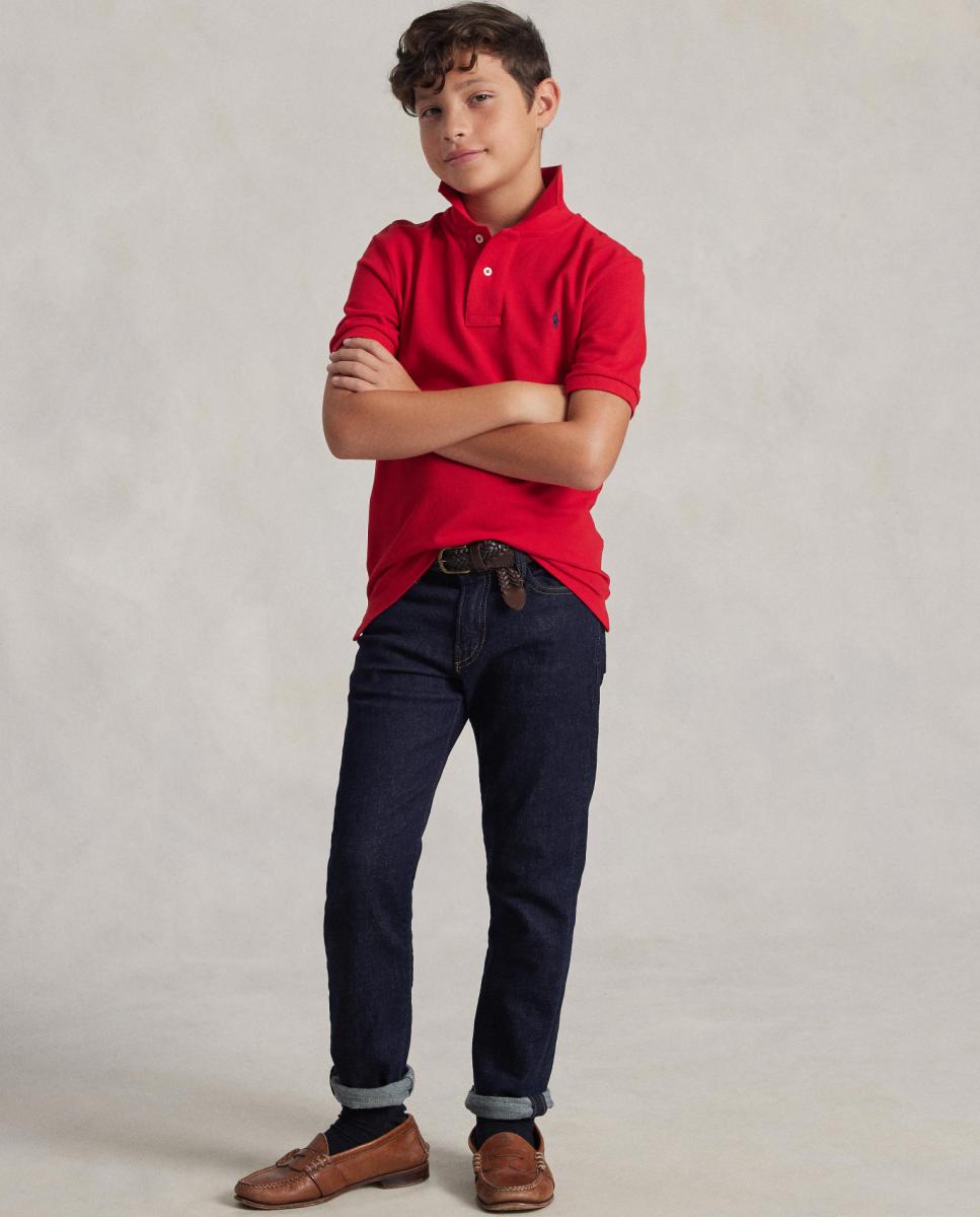 Polo de Piqué de Algodão Polo Ralph Lauren Bordeaux-2
