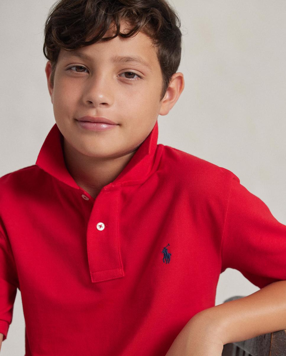 Polo de Piqué de Algodão Polo Ralph Lauren Bordeaux-3