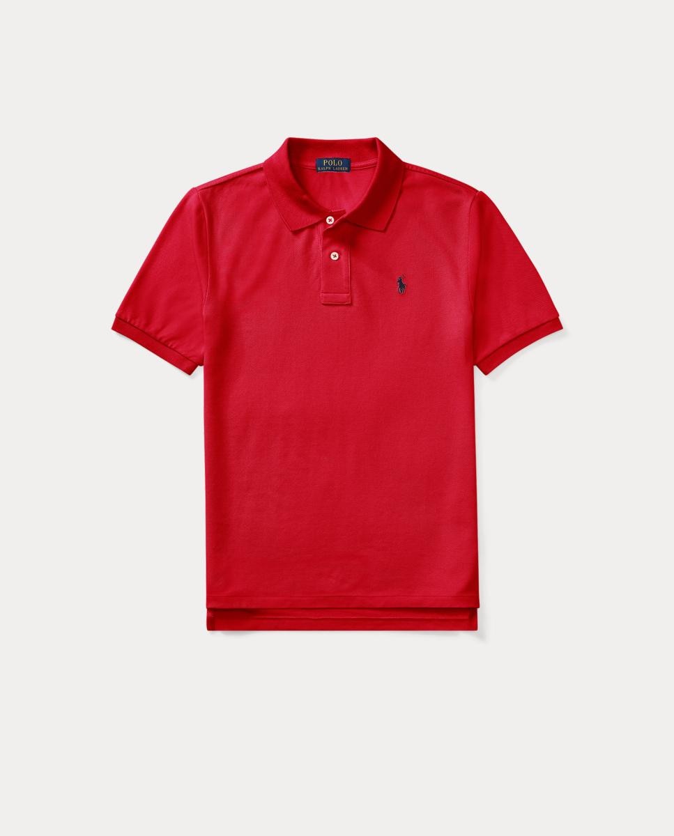 Polo de Piqué de Algodão Polo Ralph Lauren Bordeaux-4