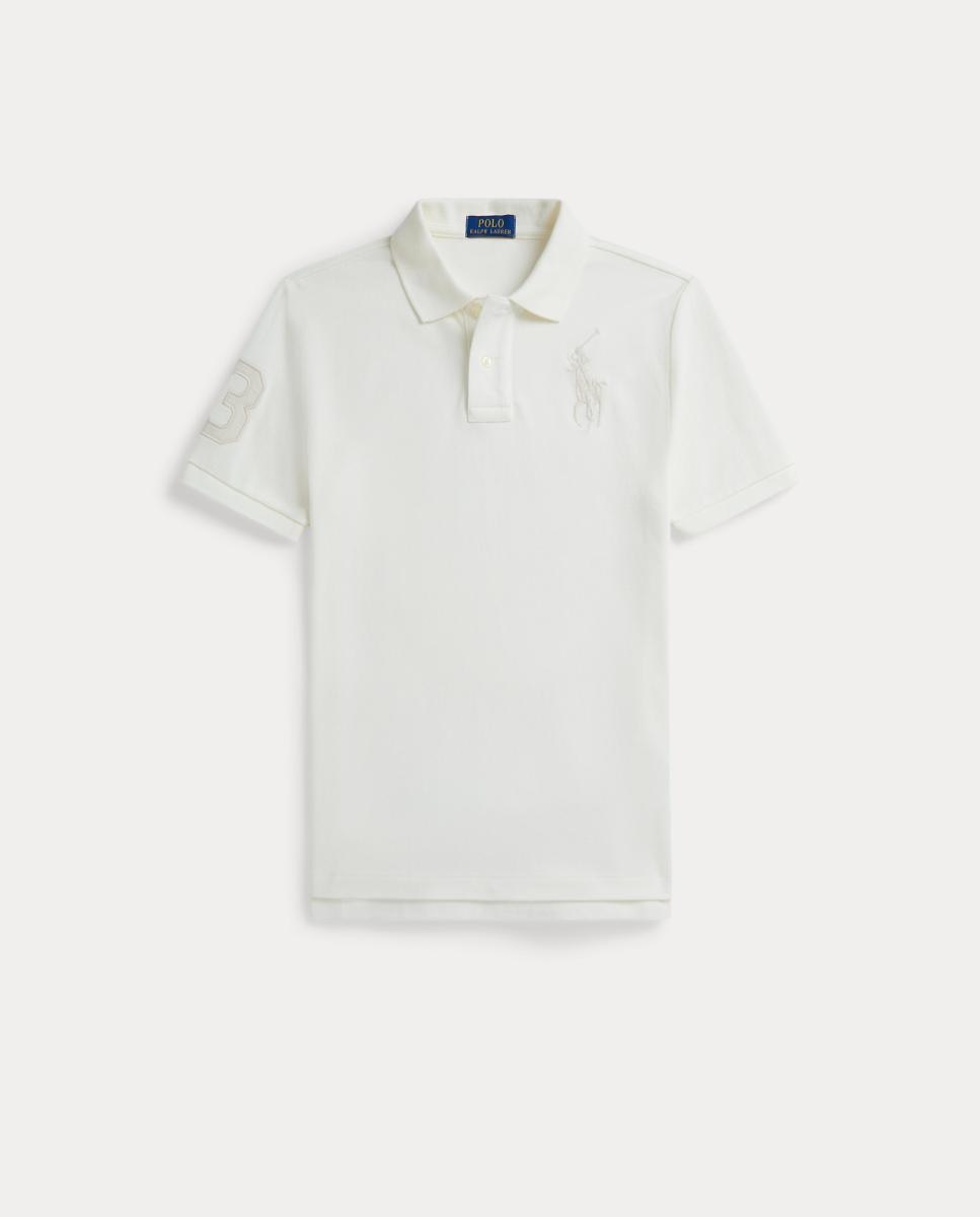 Polo Piqué de Algodão com Big Pony Polo Ralph Lauren Branco-marfim-1