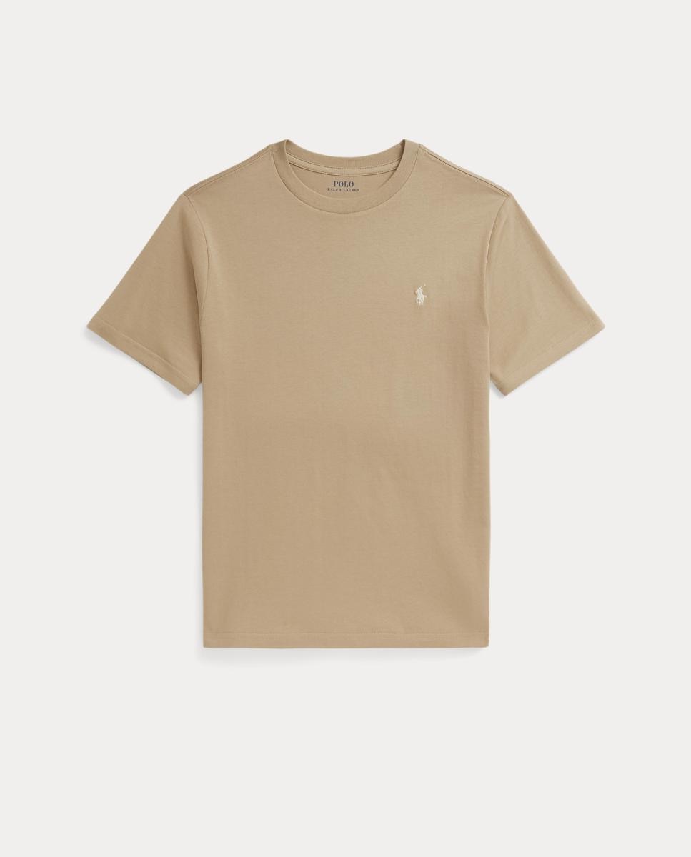 Camisola de Malha Jersey de Algodão Polo Ralph Lauren Bege-4