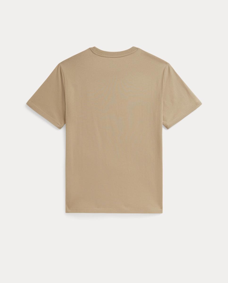Camisola de Malha Jersey de Algodão Polo Ralph Lauren Bege-5