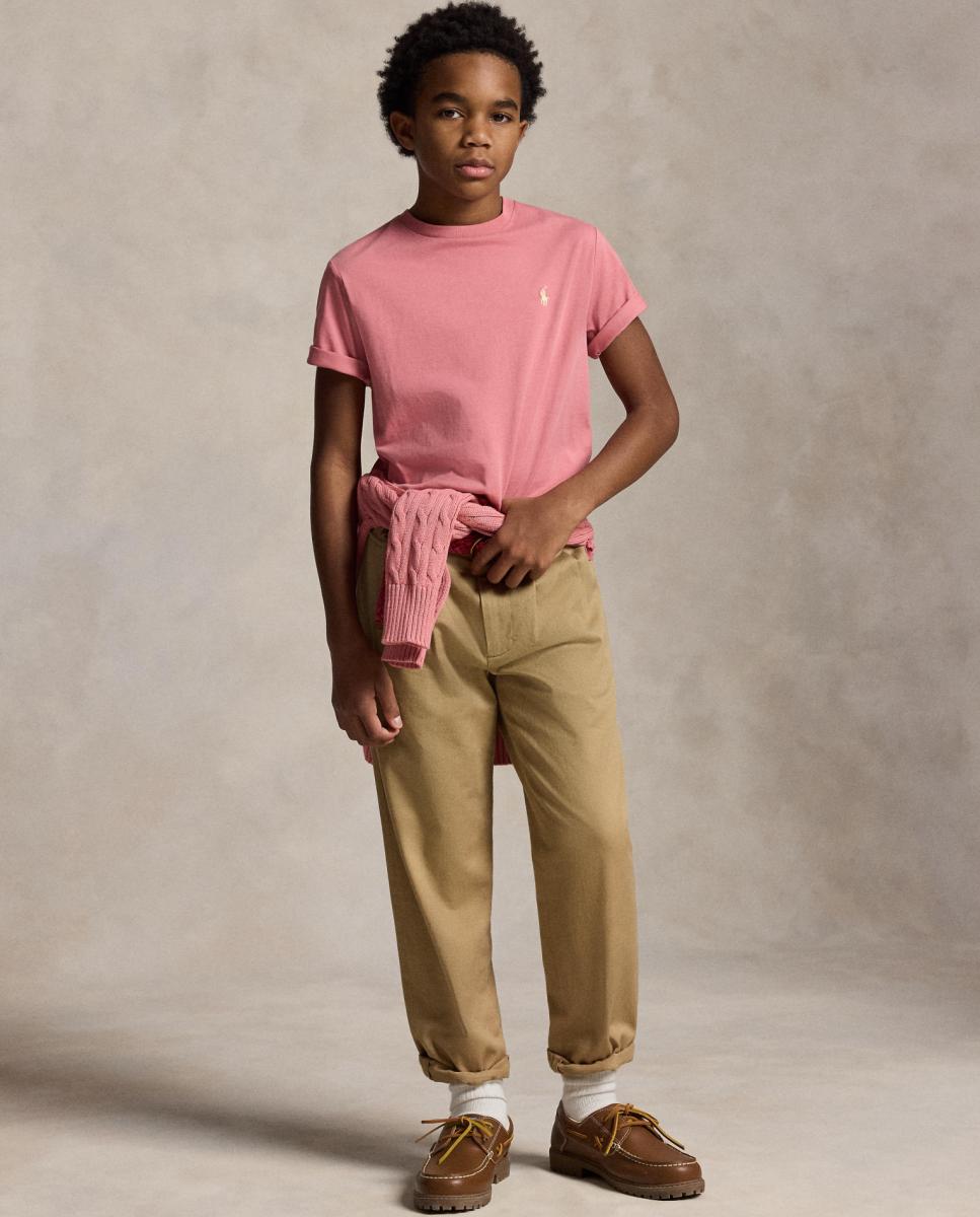 Camisola de Malha Jersey de Algodão Polo Ralph Lauren Rosa-2