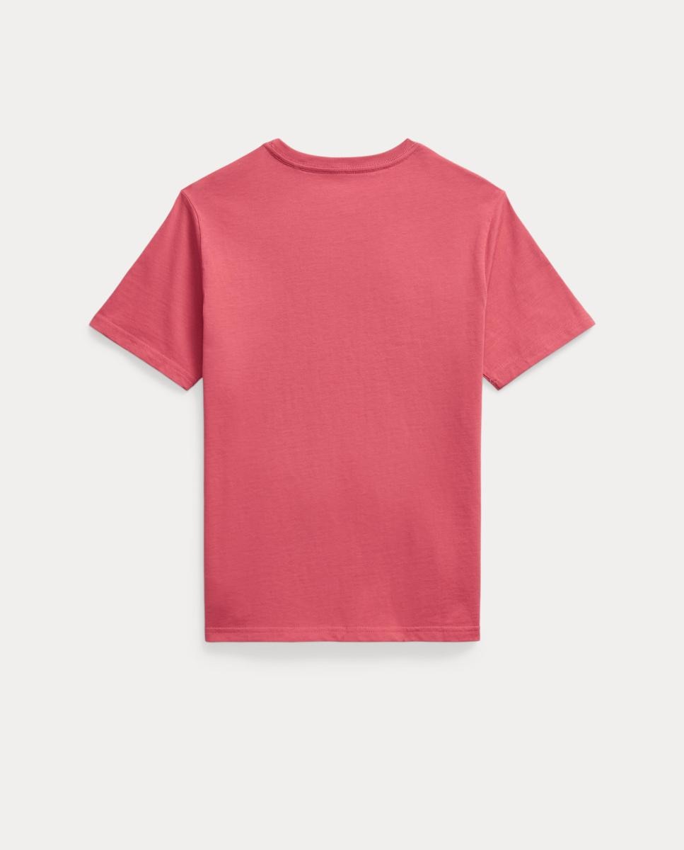 Camisola de Malha Jersey de Algodão Polo Ralph Lauren Carmim-2