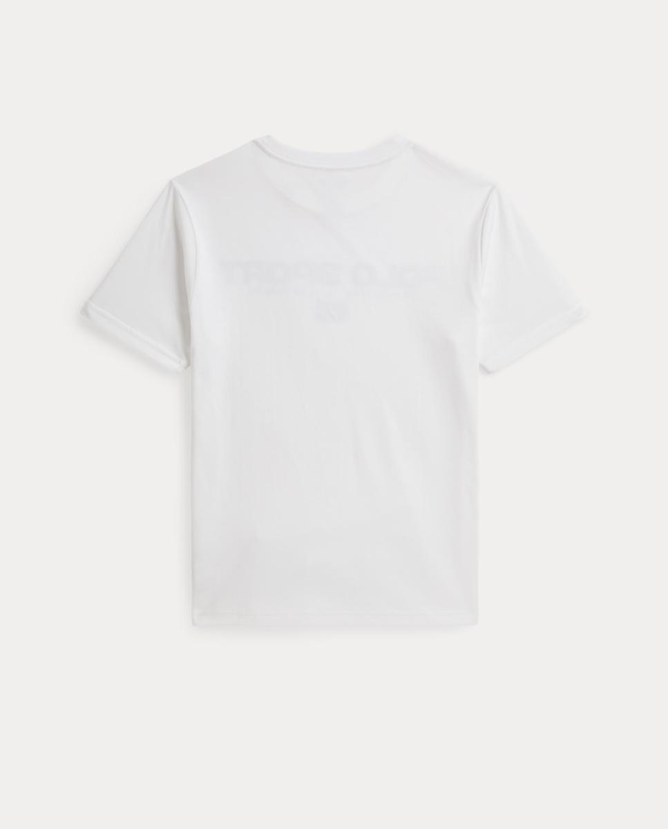 T-shirt Unissexo de Malha de Algodão Polo Sport Polo Ralph Lauren Branco-2