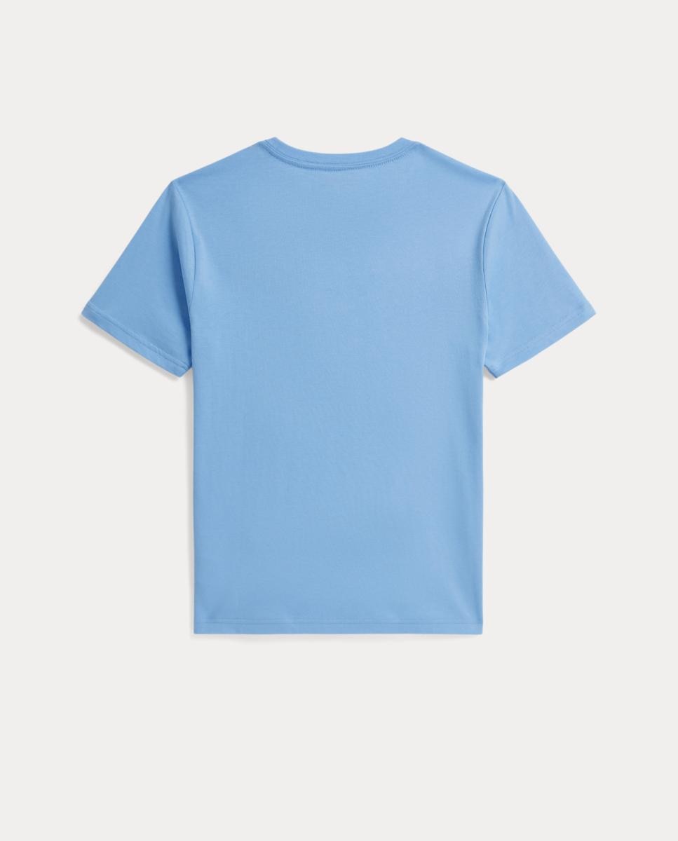 T-shirt Unissexo de Malha de Algodão Polo Sport Polo Ralph Lauren Azul-2
