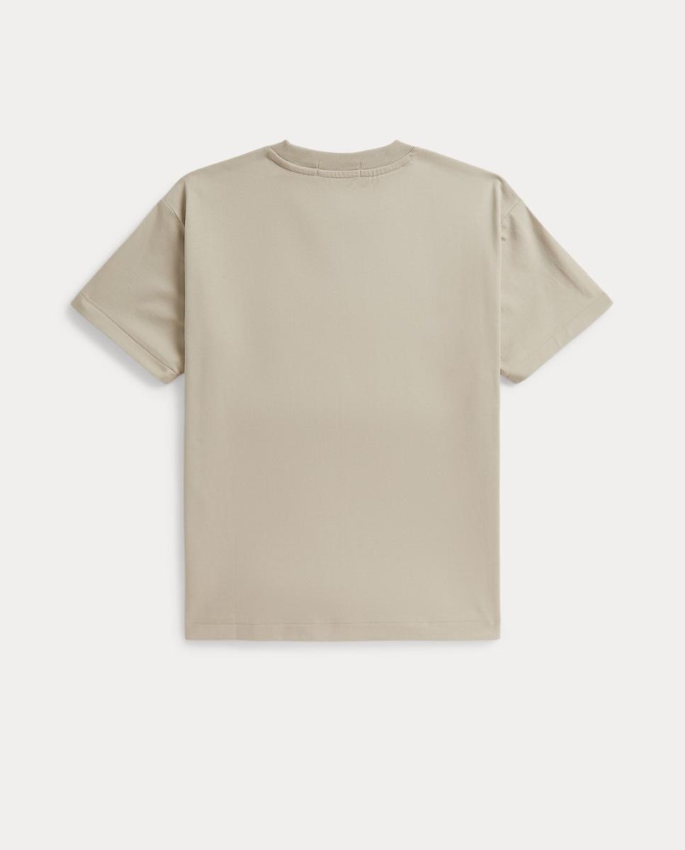T-shirt Unissexo de Malha Jersey de Algodão com Logótipo Polo Ralph Lauren Natural-2