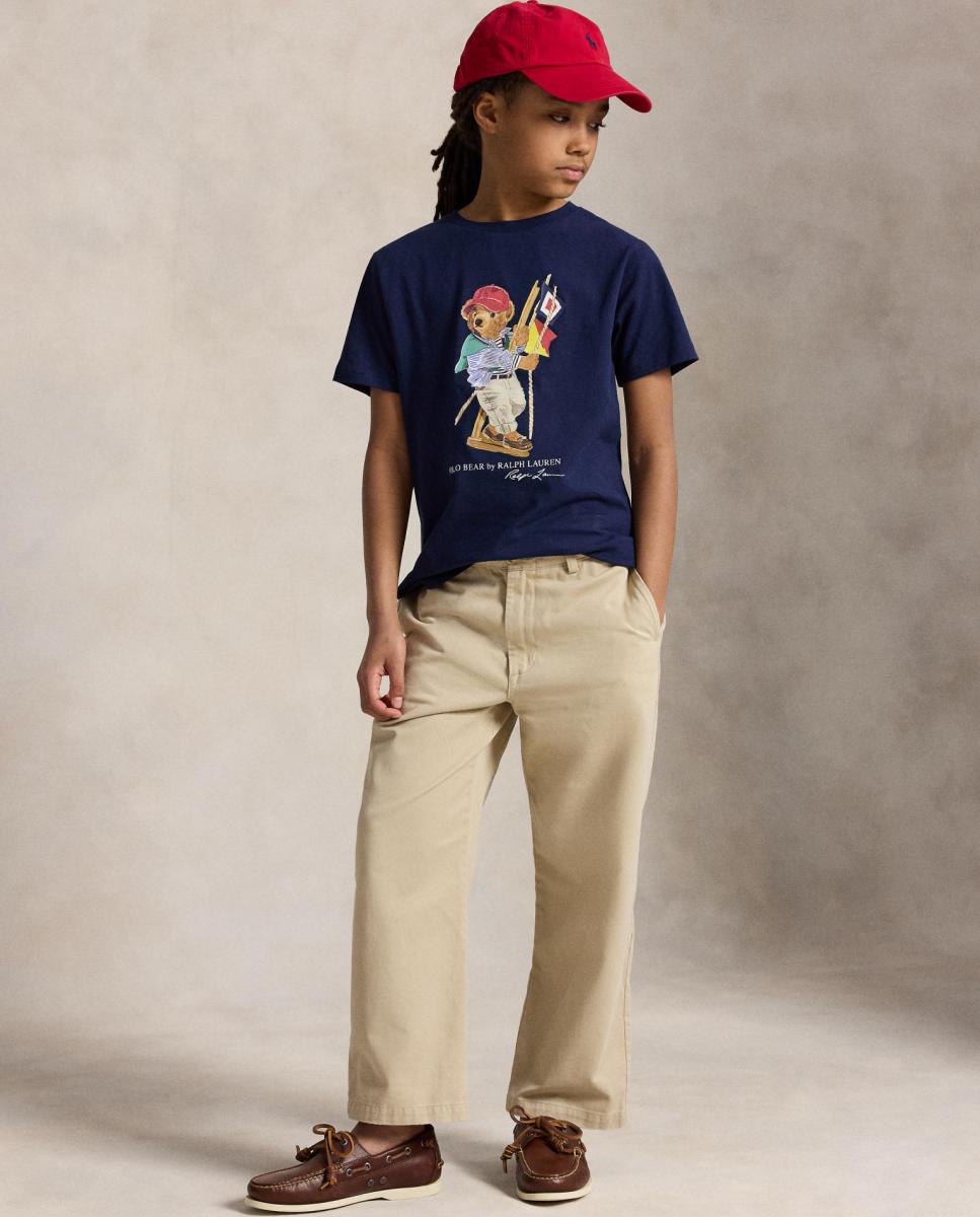 T-shirt com Polo Bear e em Algodão Polo Ralph Lauren Azul-marinho-3