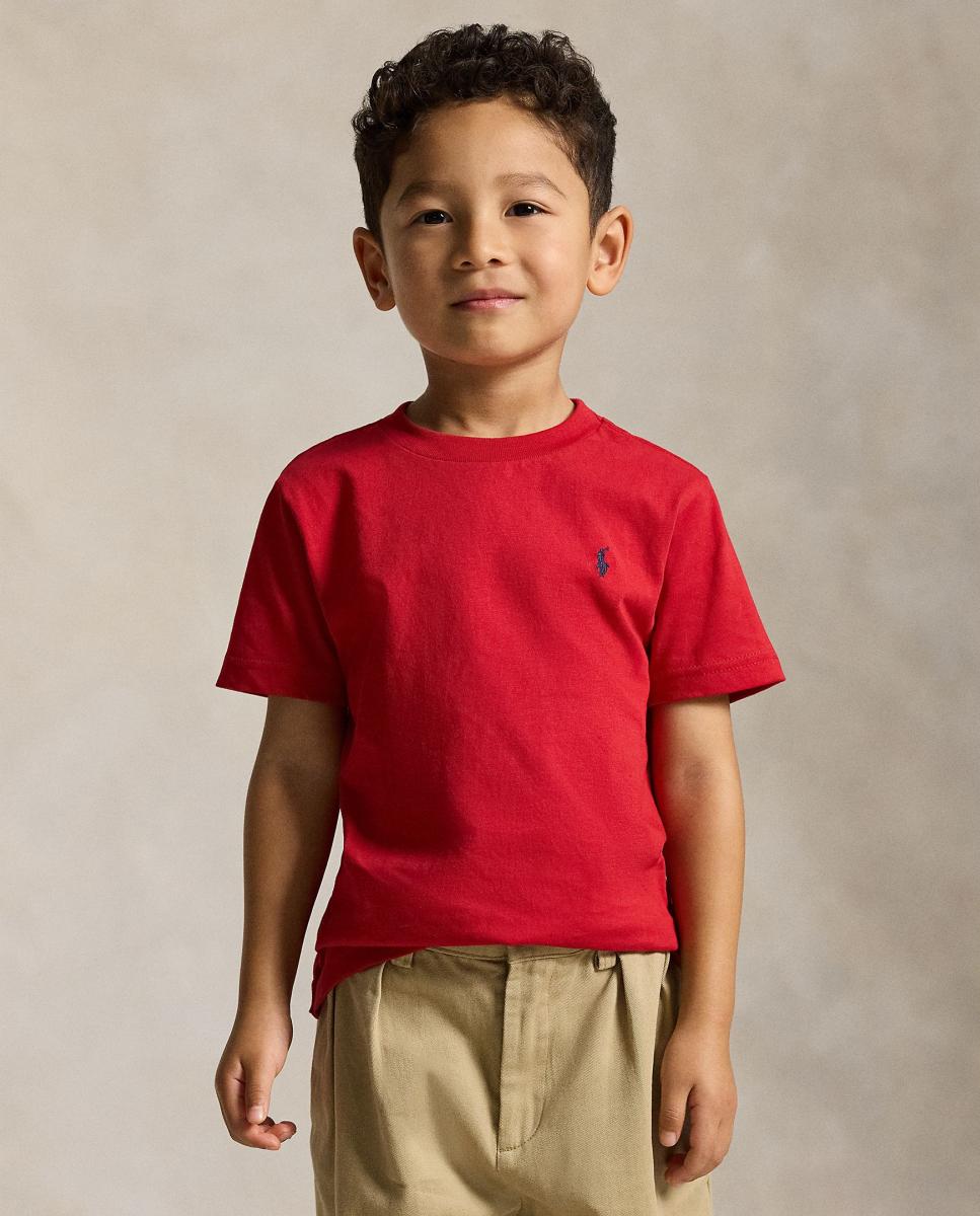 Camisola de Malha Jersey de Algodão Polo Ralph Lauren Vermelho-2