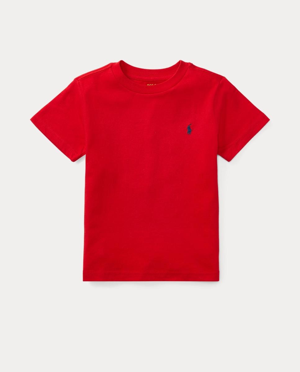 Camisola de Malha Jersey de Algodão Polo Ralph Lauren Vermelho-4